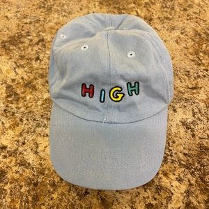 Life is Good HIGH Blue Fitted Hat 100% Cotton Adjustable Made in Bangladesh